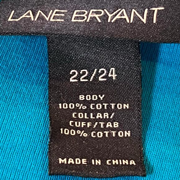 Lane Bryant Plus Polka Dot 3/4 Sleeve Cotton Knit Top - Picture 6 of 7